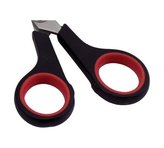 Ножницы ОФИСМАГ Soft Grip 140 мм, резиновые вставки, черно-красные, 3-х сторонняя заточка 236454