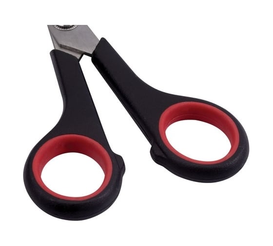 Ножницы ОФИСМАГ Soft Grip 165 мм, резиновые вставки, черно-красные, 3-х сторонняя заточка 236455