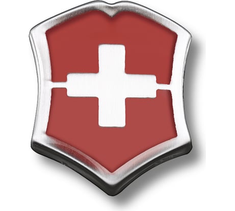 Значок в форме креста на щите Victorinox металлический, красно-серебристый 4.1888