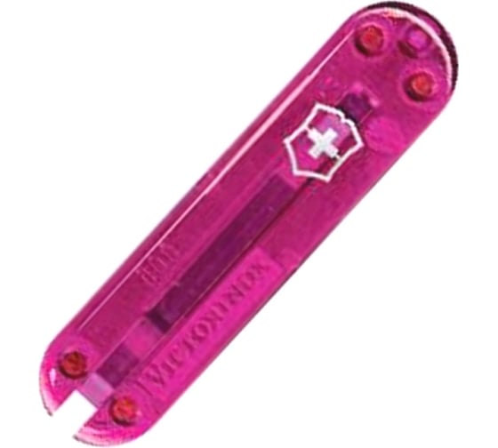 Передняя накладка для ножей Victorinox 58 мм, пластиковая, полупрозрачная розовая C.6205.T3.10