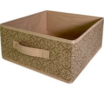 Раскладной короб с ручкой ГЕЛЕОС миндаль бежевый, 31x31x15 см МНД-185