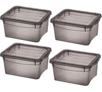 Комплект ящиков Econova Колор-стайл 4 шт. по 2 л, коричневый 43427511495