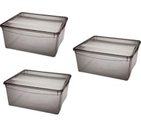 Комплект ящиков Econova колор-стайл 3 шт. по 18 л, коричневый 43427541422