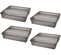 Комплект ящиков Econova колор-стайл 4 шт. по 9 л, коричневый 43427521422