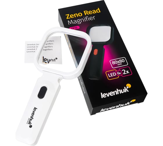 Лупа для чтения Levenhuk Zeno Read ZR10, белая 74066