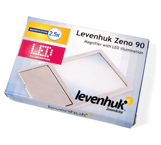 Линза Levenhuk Френеля Zeno 90, 2.5x, 48x45 мм, 1 LED, металл 38122