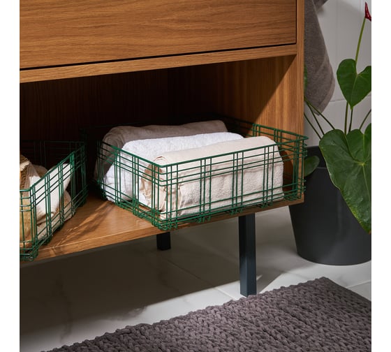 Корзина Moroshka Tartan 33x33x12 см, цвет зеленый 920-014-06