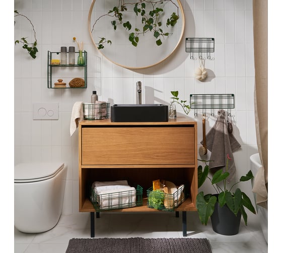 Корзина Moroshka Tartan 33x33x12 см, цвет зеленый 920-014-06