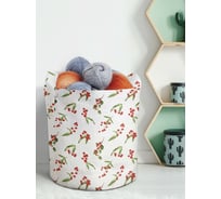 Декоративная корзина-кашпо JOYARTY войлок, с принтами "рождественская омела", 19 л planta_419827_5