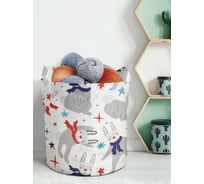 Декоративная корзина-кашпо JOYARTY войлок, с принтами "вечеринка зайцев", 19 л planta_419819_5