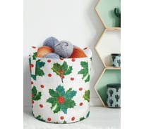 Декоративная корзина-кашпо JOYARTY войлок, с принтами "паттерн из остролиста", 27 л planta_419887_7