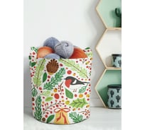 Декоративная корзина-кашпо JOYARTY войлок, с принтами "рождественское настроение", 27 л planta_419879_7