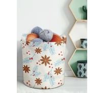 Декоративная корзина-кашпо JOYARTY войлок, с принтами "пряная гвоздика", 27 л planta_419838_7