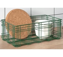 Корзина Moroshka Tartan 34x19x12 см, цвет зеленый 920-015-03