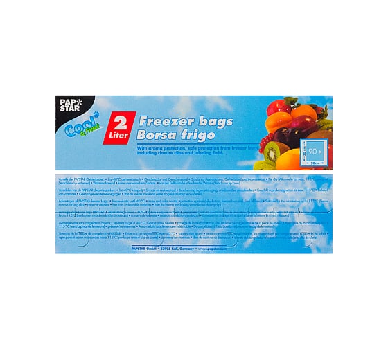 Пакет для замораживания PapStar 2 л ДхШ 200x300 мм 90 шт в упаковке PS-14160
