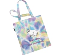 Сумка шоппер JOYARTY "советчик", ткань под лен, 35x37x7 см bsh_378407