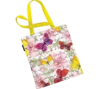 Сумка шоппер JOYARTY "письмо в бабочках", ткань под лен, 35x37x7 см bsh_11030