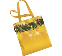 Сумка шоппер JOYARTY "праздничное украшение", ткань под лен, 35x37x7 см bsh_419792