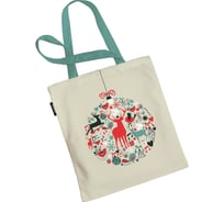 Сумка шоппер JOYARTY "новогодняя игрушка", ткань под лен, 35x37x7 см bsh_419805