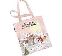 Сумка шоппер JOYARTY "утро в рождество", ткань под лен, 35x37x7 см bsh_419815