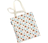 Сумка шоппер JOYARTY "пряная гвоздика", ткань под лен, 35x37x7 см bsh_419838