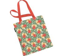 Сумка шоппер JOYARTY "акварельные шары на елке", ткань под лен, 35x37x7 см bsh_419876