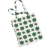 Сумка шоппер JOYARTY "паттерн из остролиста", ткань под лен, 35x37x7 см bsh_419887