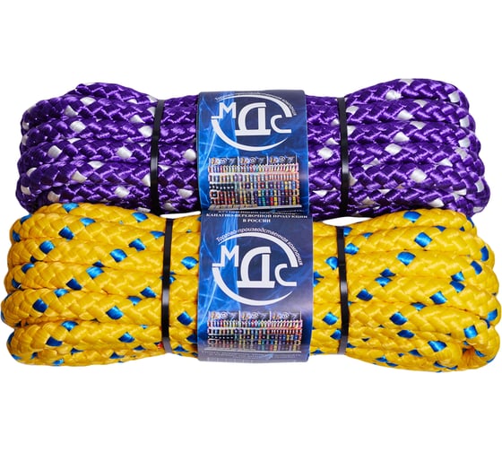 Канат полипропиленовый плетеный ТОРГОВО-ПРОИЗВОДСТВЕННАЯ КОМПАНИЯ МДС, 18 мм, 8 прядный, 10 м 7930050322100