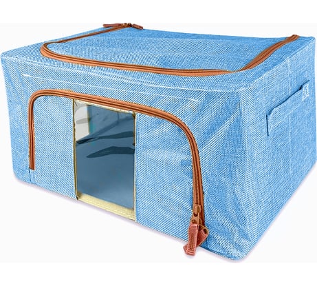 Кофр для хранения вещей ГЕЛЕОС оксфорд, светло-голубой, 40x30x20 см, 24 л К24-ГЛ