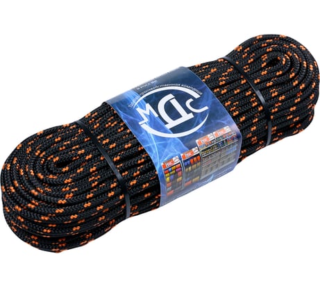 Полипропиленовый плетеный шнур ТОРГОВО-ПРОИЗВОДСТВЕННАЯ КОМПАНИЯ МДС 50 м, 6 мм, 16 прядей 7930050322193