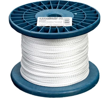 Хозяйственно-бытовой шнур Стройбат с сердечником 2 мм белый 250 м 301430