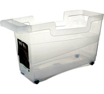 Контейнер для хранения Idiland tule 12.5 л, 453x160x257 мм, с ручкой, на роликах, бесцветный 692213053