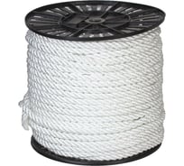 Крученый канат Стройбат полиамид 8 мм белый 100 м 342060