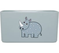 Корзина для детских игрушек Berossi honey animals 2.4 л, серая мистерия, носорог АС 84375010