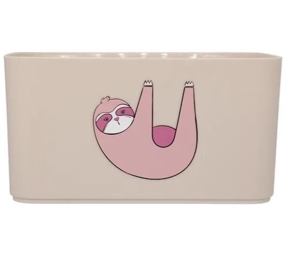Корзина для детских игрушек Berossi honey animals 2.4 л, пудра, ленивец АС 84384010