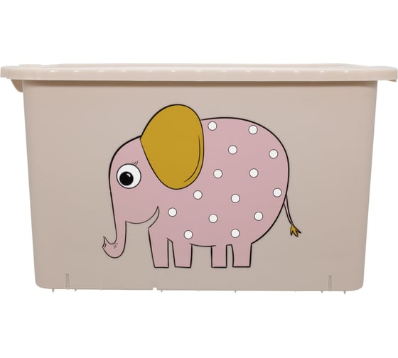 Контейнер для игрушек Berossi honey animals 15 л, пудра, слон АС 84284020