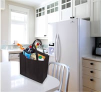 Складная эко сумка-пакет для продуктов HOMSU многоразовая, хозяйственная, черная HOM-1213