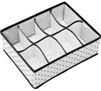 Органайзер для шарфов, платков, ремней, галстуков HOMSU Eco White, 8 ячеек 31х24х11 см HOM-1239