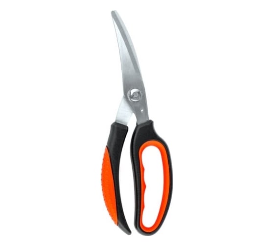 Ножницы Lara LR05-93 BLISTER  23.5 см, 2 в 1, прорезиненные ручки, сверхострая заточка, фиксатор LR05-93 BLISTER