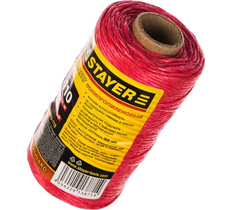 Полипропиленовый шпагат 110 м красный STAYER 50079-110