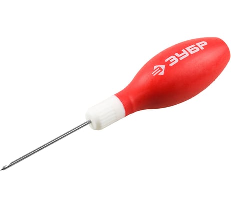 Сапожное шило, эргономичная обрезиненная рукоятка, длина 60мм, d2мм ЗУБР МАСТЕР 09570-2