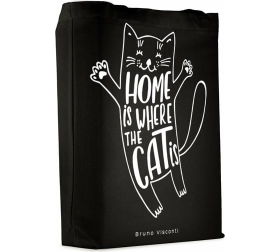 Сумка-шоппер Bruno Visconti BLACK СЧАСТЛИВЫЙ КОТ 34х36 см 16-004-02/02