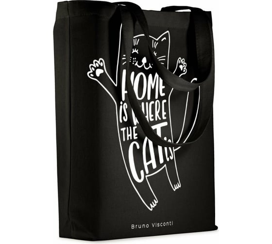 Сумка-шоппер Bruno Visconti BLACK СЧАСТЛИВЫЙ КОТ 34х36 см 16-004-02/02