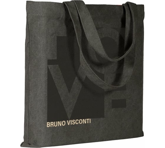 Сумка-шоппер Bruno Visconti квадратная, серая LOVE 39x39 см 16-003-04/06
