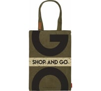 Сумка-шоппер Bruno Visconti с карманом, цвет хаки SHOP&GO 35x47 см 16-002-03/02