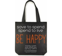 Сумка-шоппер Bruno Visconti BLACK BE HAPPY 34х36 см 16-004-02/07