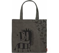 Сумка-шоппер Bruno Visconti квадратная, серая ВЕСЕЛАЯ ЗЕБРА 39x39 см 16-003-04/03