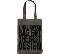 Сумка-шоппер Bruno Visconti с карманом, серая THE BEST 35х47 см 16-002-04/04