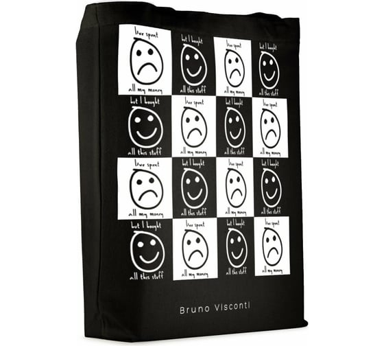 Сумка-шоппер Bruno Visconti BLACK НАСТРОЕНИЕ 34х36 см 16-004-02/06