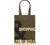 Сумка-шоппер Bruno Visconti с карманом, цвет хаки SHOPPING & 35x47 см 16-002-03/04